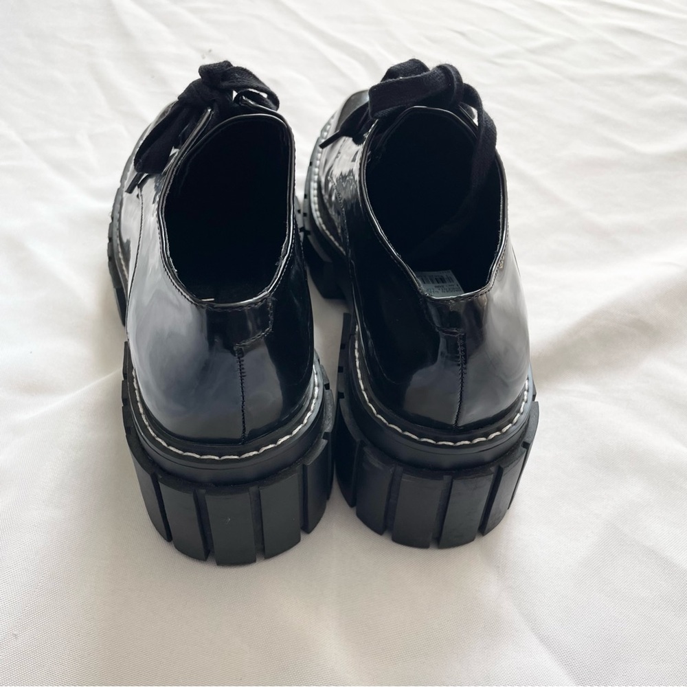 Madden Girl Black Lug Platform Oxford Sneakers Size 7.5 - Picture 3 of 4
